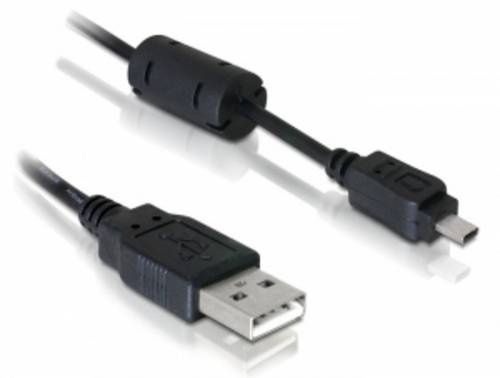 Delock USB-Kabel USB 2.0 USB-A Stecker, UC-E6 1.83m Schwarz 82414