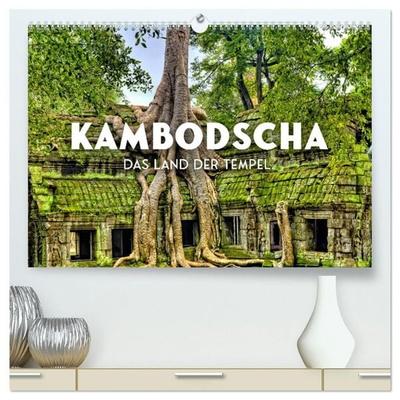 Kambodscha - Das Land der Tempel. (hochwertiger Premium Wandkalender 2027 DIN A2 quer), Kunstdruck in Hochglanz