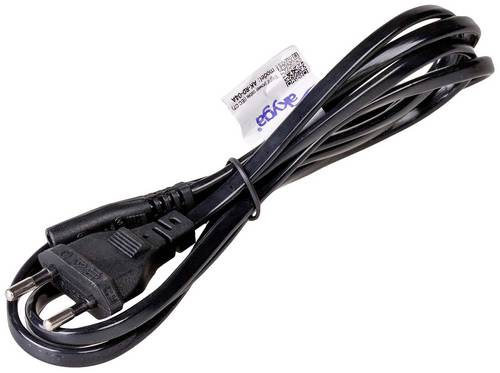 Akyga Strom Anschlusskabel [1x Kleingeräte-Buchse C7 - 1x Euro-Stecker] 0.50m Schwarz