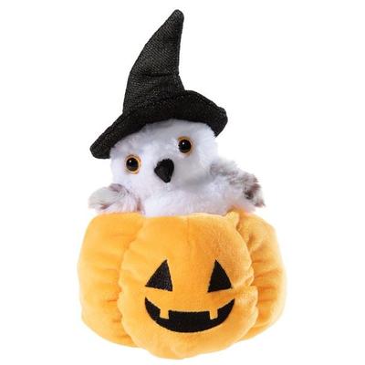 Heunec 453579 - HALLOWEEN Eule im Kürbis, Plüsch, 16 cm