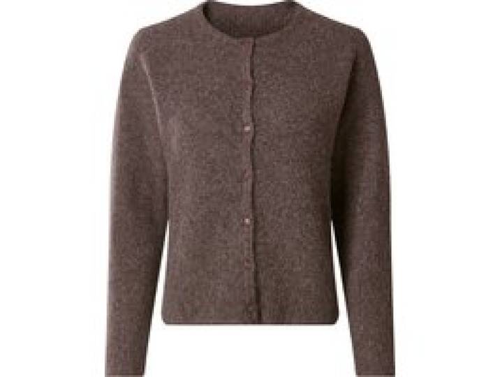ESMARA® Cardigan en maille avec laine femme (marron, L(42/44))