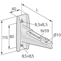 Pflitsch Auslegerkonsole GK K X15 120 V4A