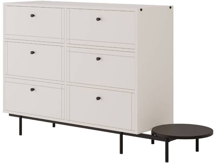 Sideboard HOME AFFAIRE, weiss (weiß), B:161cm H:95cm T:42cm, Sideboards, Sideboard, Seitlicher Design-Beistelltisch-stilvoll und funktional.
