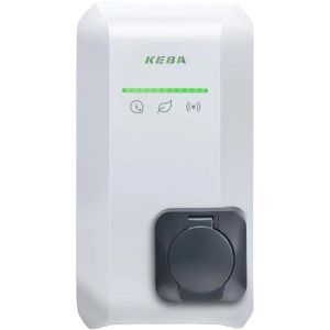 Keba Wallbox KeContact P40 Socket, 140224, weiß, ME-Zähler, ohne Kabel, Typ 2, RFID, 400V / 16A / 11kW