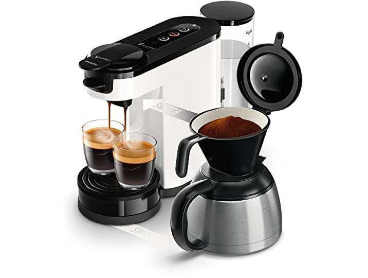 Philips HD6592/04 Filtre pour interrupteur et filtre pour machine à café\, technologie d'infusion 2 en 1\, réservoir d'eau de 1 litre\, 7 tasses en un seul passage\, blanc