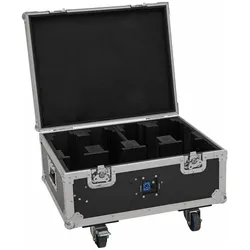 Roadinger Flightcase 4x AKKU MBT-3 mit Rollen und Ladefunktion, Audio Racks + Cases, Schwarz