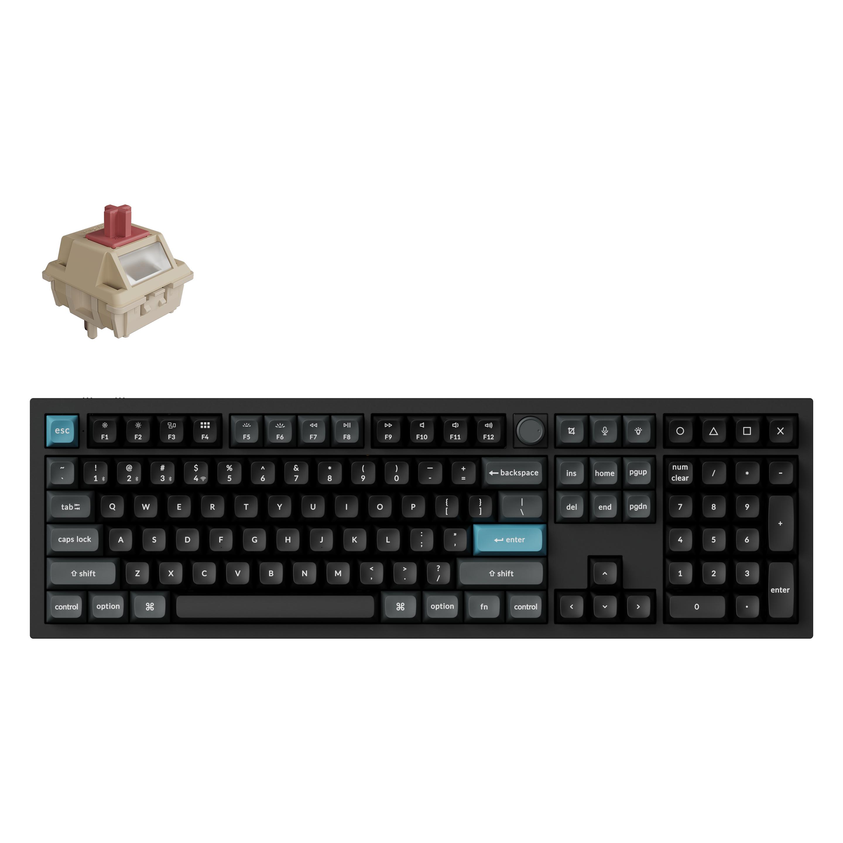 Keychron KEYBOARD WRL Q6 ULTRA/BLACK Q6U-M1 (US, Kabelgebunden, Kabellos) (Q6U-M1)