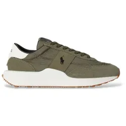 Polo Ralph Lauren für Herren. 809P15709004 Turnschuhe Train 89 Cruise Grün (42), Leder, Wohnung, Schnürsenkel, Lässig