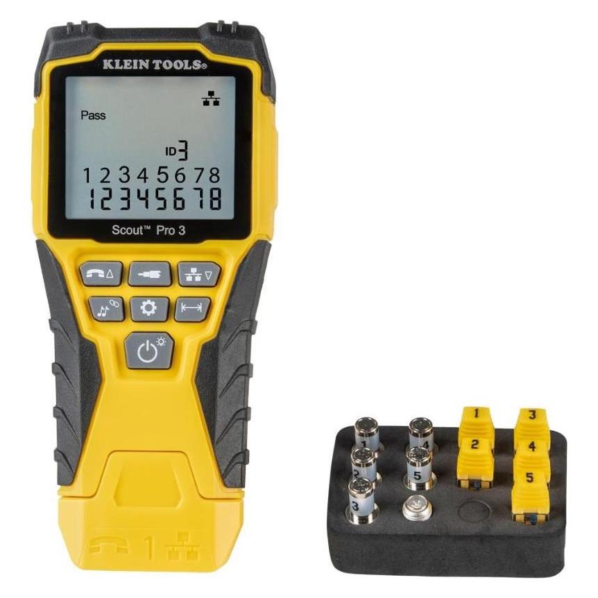 Klein Tools - VDV Scout Pro 3 Tester Kit - 5x RJ45, 5x F-konektor (Kabeltester) (VDV501-851E)