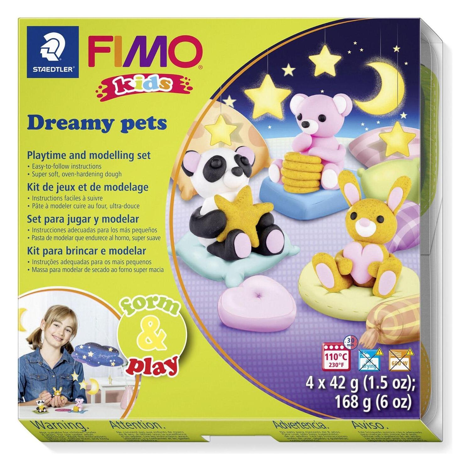 Fimo Kids Form&Play Set 4 x 42g Schlafende Tiere (492332)