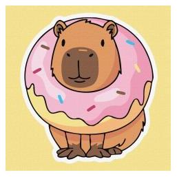 Ideyka Malen nach Zahlen - Süsse Capybara-Kinder (61087383)