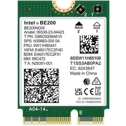 Intel BE200 (M.2 E Key), Netzwerkkarte, Schwarz
