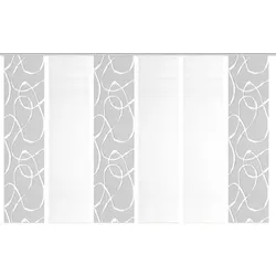 Schmidt Schiebevorhang Ophelia 6er Set Polyester Grau Hellgrau
