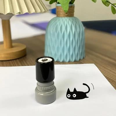 Uplift Picks Cute Black Cat Self Inking Stamp For Journaling 03