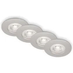 Briloner, Deckenstrahler, LED Einbauleuchten, chrom-matt, 4xLED-Platine/4,9W (480 lm)