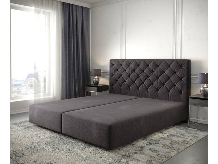 Boxspringgestell Dream-Great 180x200 cm Mikrofaser Schwarz, Bettgestelle