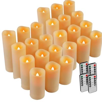 Uplift Treasures 12 Or 24 Piece Waterproof Flameless LED Candles With Remote 24pcs