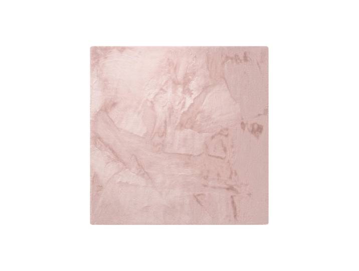 Tapis en fausse fourrure rose 150x150 cm