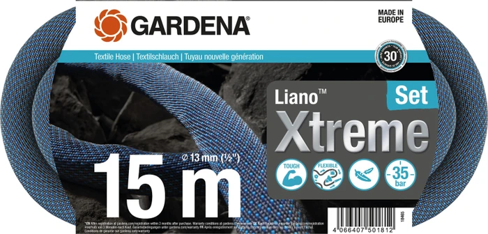 GARDENA Textilschlauch Liano Xtreme 13 mm, 15 m - Set