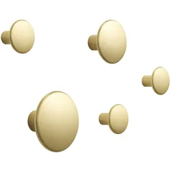 Muuto Dots Metall Wandhaken 5er-Set, messing