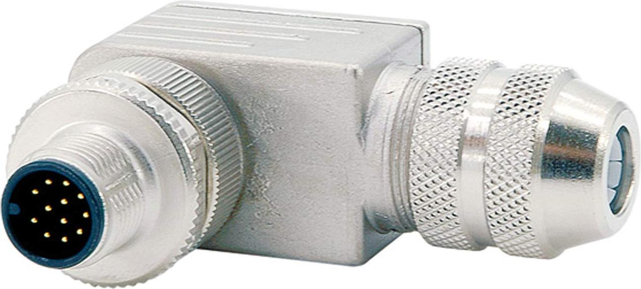 Phoenix Contact 1404412 M12 connector, zilverkleurig nikkel, IP67