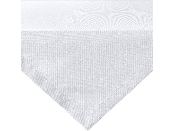 Erwin Müller Tischwäsche, Mitteldecke, Tischdecke Madrid weiß Größe 80x80 cm - angenehme, weich fließende Qualität, mit hochwirksamer Fleckschutzausrüstung, bügelleicht