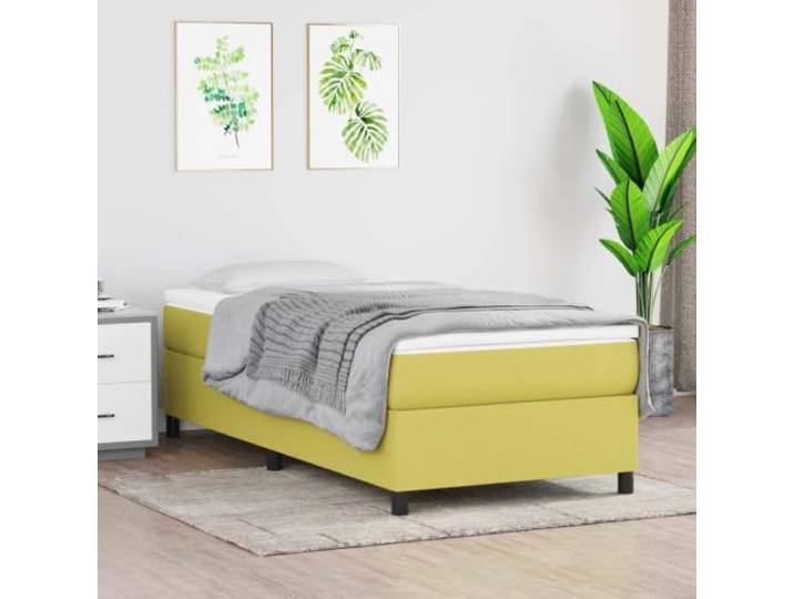KGHFDVB Bett Grün 203 x 90 x 35 cm aus Holzwerkstoff Polyester Stoff (100% Polyester), Sperrholz und Holzwerkstoff, stabile Stützbeine, Sperrholzlatten für gleichmäßige Gewichtsverteilung