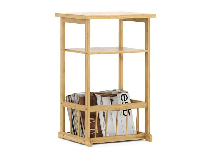Beistelltisch Bambus mit Zeitungsablage 45 x 37 x 72 cm natur