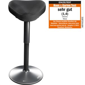 CLOUVOU Stehhilfe Nexus, Sattelsitz, Stoffbezug, schwarz, Sitzhöhe 57-82 cm