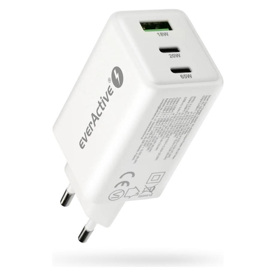 Everactive 65-W-Wandladegerät 1 x USB 2 x USB-C (2 Ports) (SC-655Q)