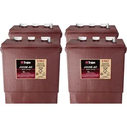 4x Traktionsbatterie Trojan J305E-AC 6V 305Ah Deep Cycle EUTR-Anschluss