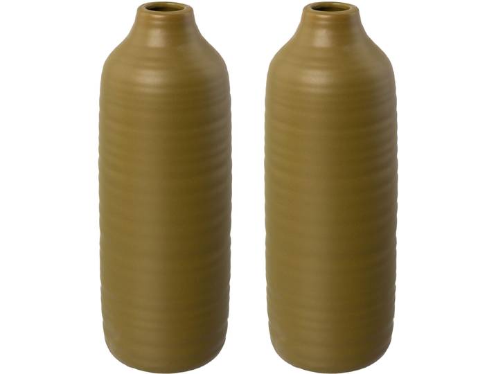 Tischvase Vase , gelb (senf), H:24cm Ø:9cm, LEGER HOME BY LENA GERCKE, Vasen, Tischvase, im eleganten Design