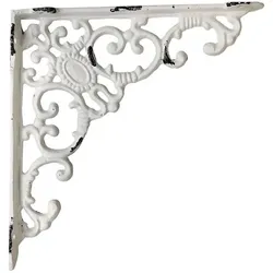 Chic Antique Regalträger Monogramm, L4 x B20,5 x H19 cm, antik creme