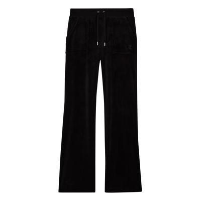 Sweathose JUICY COUTURE "DEL RAY Damen", Damen, Gr. M, EURO-Größen, schwarz, 95% Baumwolle, 5% Elasthan, normal, Hosen Sweathose, Trainingshose Damen, Sweathose, Velour, Jogginghose mit Glitzer, Sale