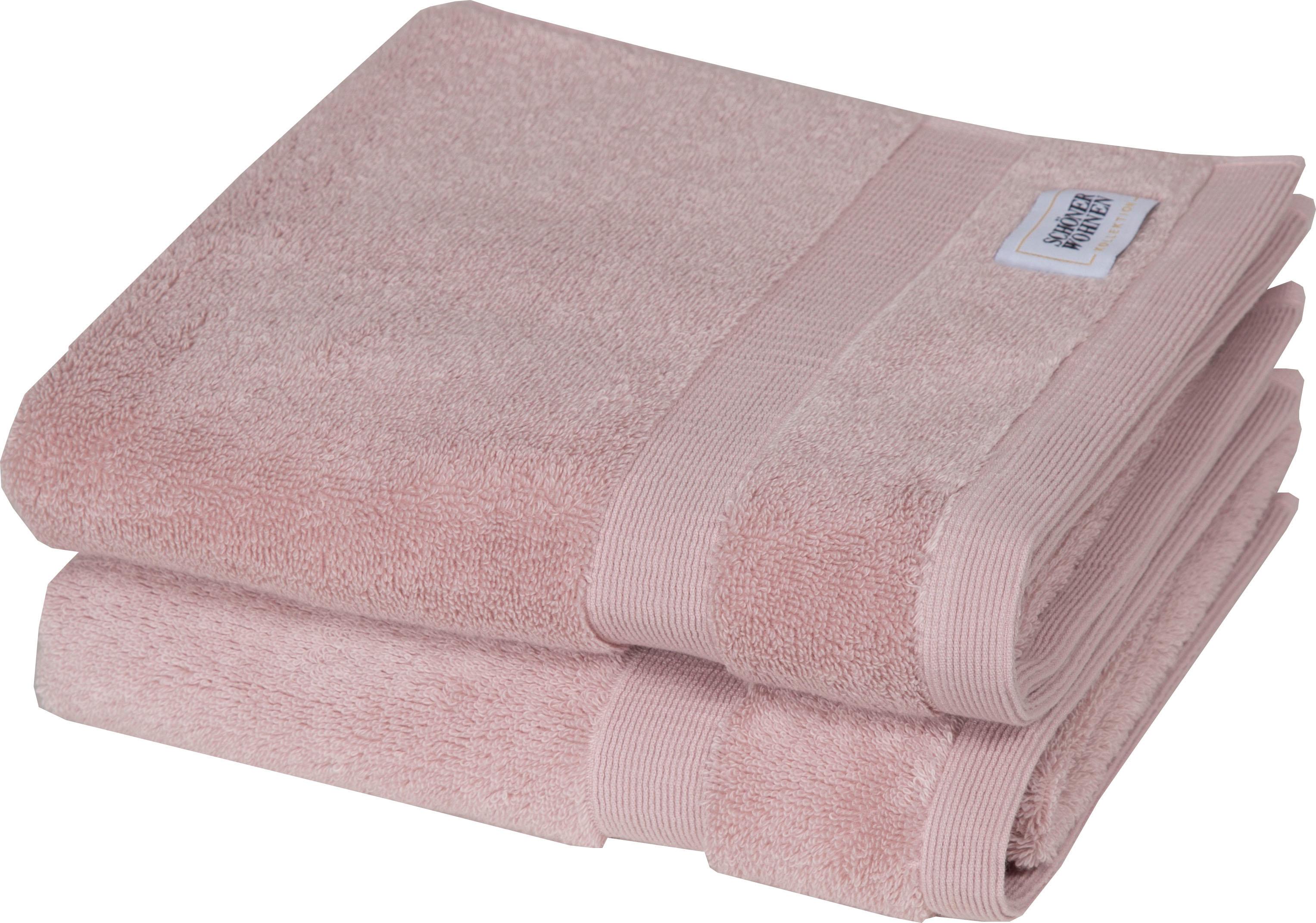 SCHÖNER WOHNEN-Kollektion "Cuddly" schnell trocknende Airtouch-Qualität rosa B/L: 50cmx100cm, 2 Stk., Frotteevelours