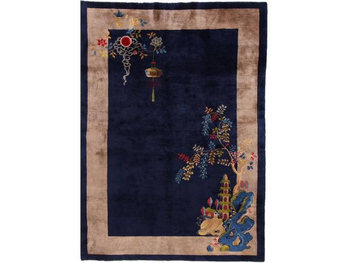 China Peking Antik Teppich 181x261 Handgeknüpft Orientteppich Wolle
