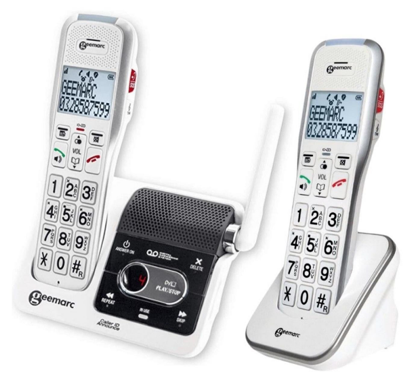 Geemarc AMPLIDECT 595-2 U.L.E. Draadloos telefoonset met 2 handsets en basisstation
