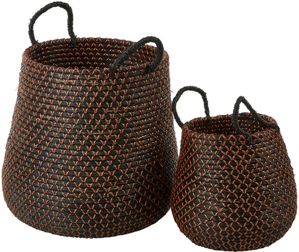 Bay Isle Home Eichelberger Seagrass Decorative Basket Dark Brown