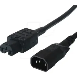 BACH 356.1258 - Verbindungskabel C14-C15, schwarz, 3 m
