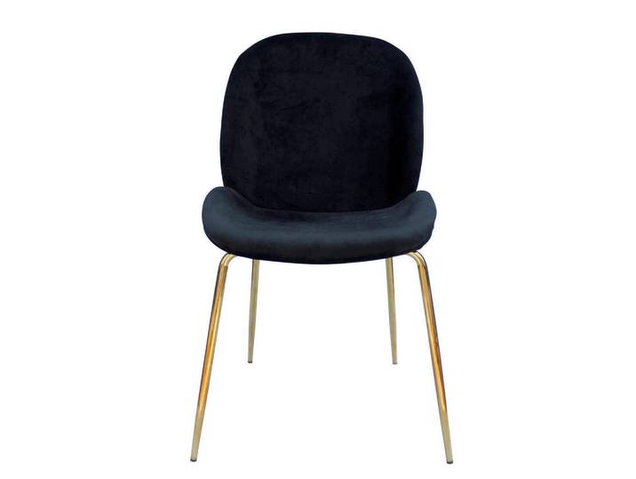 Kayoom Stuhl-Set, Schwarz, Messing, Metall, Kunststoff, 47x90x59 cm, abwischbar, Esszimmer, Stühle, Esszimmerstühle, Esszimmerstühle-Set