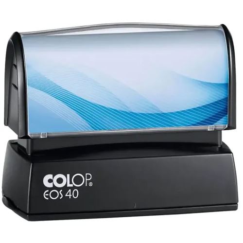 COLOP Textstempel, individualisierbar EOS 40 selbstfärbend blau, schwarz, rot mit Logo