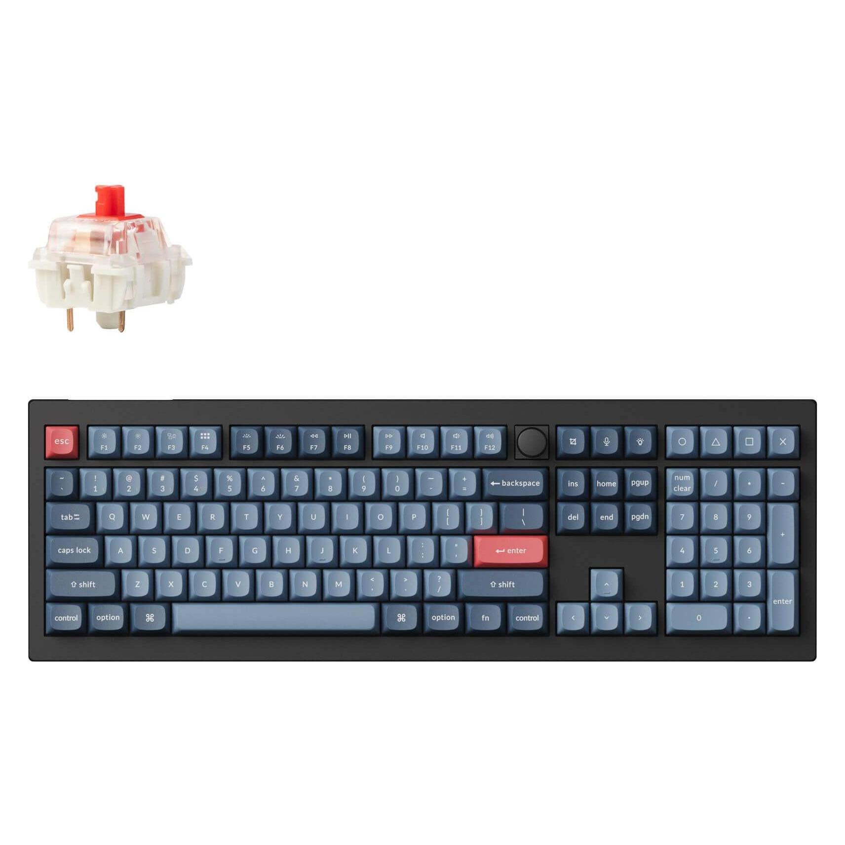 Keychron V6 Max (US, Kabelgebunden, Kabellos) (V6M-D1)