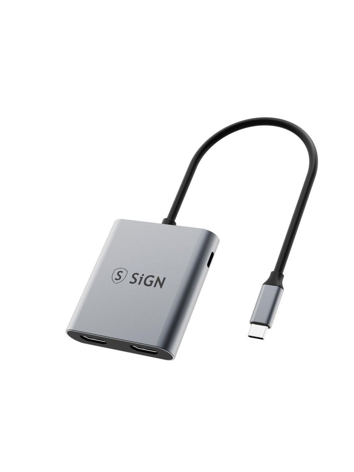 SiGN 2in1 Adapter - USB-C to 2x HDMI 2.0 + USB-C - 4K 100W PD USB-Hubs