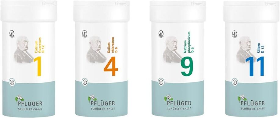 Biochemie Pflüger Schüßler-Salze Nr. 1 + 4 + 9 + 11 Tabletten