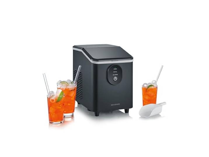 Severin Machine à glaçons - 8 glaçons en juste 8 minutes - Capacité 1\,2 L – Facile à utiliser et à nettoyer - Arrêt automatique – Compact – Noir\, EZ 7415