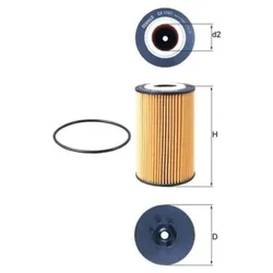 Ölfilter MAHLE OX 1161D für Mercedes-Benz S