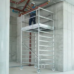 Günzburger Steigtechnik Rollgerüst 1,35 x 1,8 m mit Doppel-Plattform Plattformhöhe 2,35 m - 173235