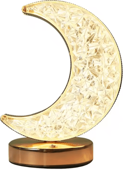 Inspire Essentials Bedroom Crystal Touch Dimming Night Light Girls Room Home Decor Aesthetics USB Bedside LED Ambient Table 3d Moon Lamp moon