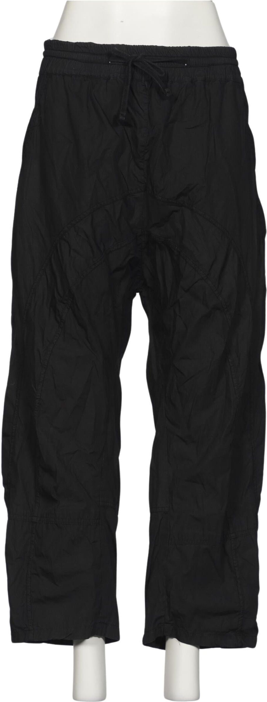 Rundholz Damen Stoffhose, Schwarz, Gr. S, Baumwolle - Second Hand