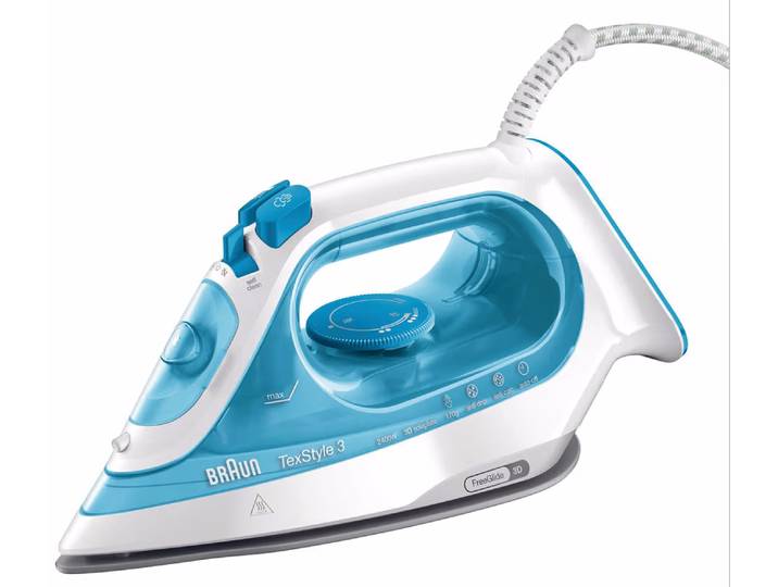 Braun TexStyle 3 SI3053BL Dampfbügeleisen – Bügeleisen/Dampfbügeleisen – weiss